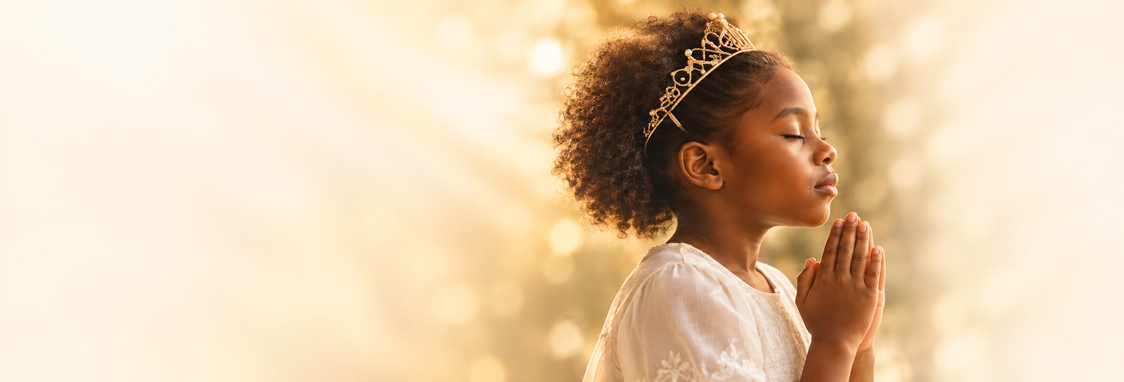 Young girl in a tiara, God's Princess ministry